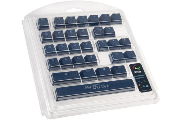 Ducky Rubber Keycap Set, 31 Tasten, gummiert - dark blue