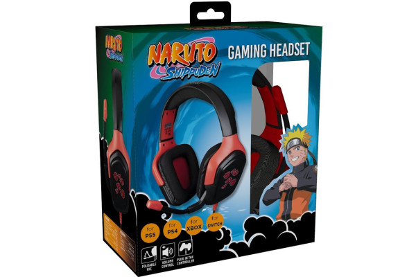 KONIX - Naruto Gaming Headset - Akatsuki black/red