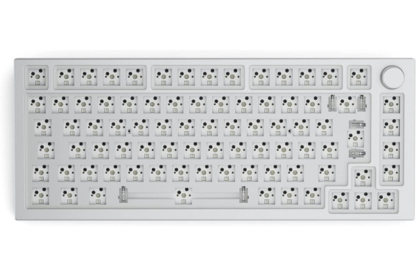 Glorious GMMK Pro TKL Gaming Keyboard Barebone - white ice [ISO-Layout]