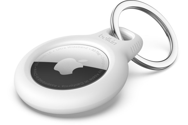 Belkin Secure Holder for Apple AirTag with Keyring - white