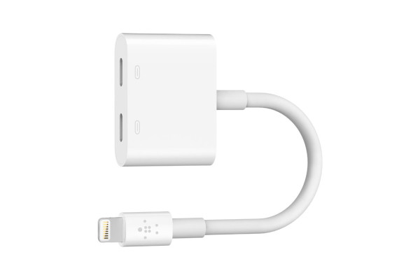 Belkin Lightning Audio + Charge RockStar (Lightning Adapter) - white