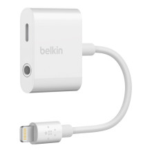 Belkin 3.5 mm Audio + Charge RockStar (Lightning Adapter) - white