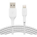 Belkin Boost Charge Braided Lightning to USB-A Cable 1m - white